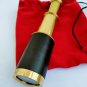 Brass Pocket Telescope Leather Grip With Velvet Pouch Bag For Easy carry