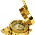 Vintage Style Brass Military Compass Nautical Pocket Compass Shiny Brass Compass