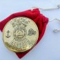 Brass Shiny Calendar Paper Weight With Velvet Bag Collectible Gift