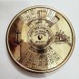 Brass Shiny Calendar Paper Weight With Velvet Bag Collectible Gift