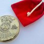 Brass Shiny Calendar Paper Weight With Velvet Bag Collectible Gift