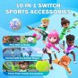 Nintendo Switch Sports Game Accessories Bundle 10 In 1 Kit Wrist Straps,Tennis Rackets,Golf Club