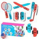 Nintendo Switch Sports Game Accessories Bundle 10 In 1 Kit Wrist Straps,Tennis Rackets,Golf Club