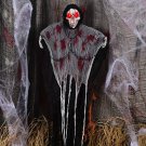 1pc Halloween Decoration Luminous Hair Sound Horror Skull Head Big Hanging Ghost Iron Chain Hanging