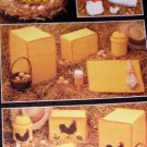 Annie's Attic Chicken Kitchen Set, Crochet Cute Chicken Pot Holders, Toaster Covers