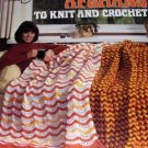 Ripple Afghans Crochet Knit Pattern Knitting Crocheting AFGHAN American School of Needlework 1005