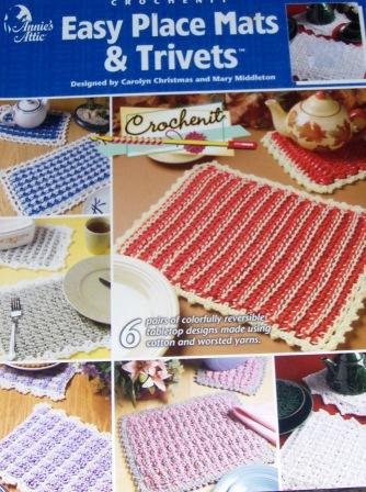 Annie's Attic Crochenit Easy Place Mats & Trivets Pattern