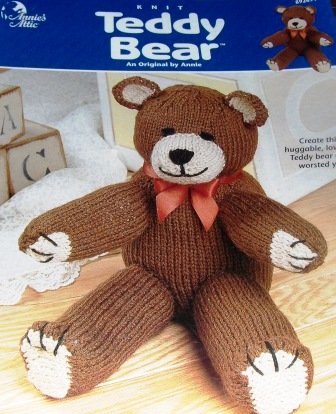 Teddy Bear Knit Pattern Book Annies Attic 892691 Worsted Weight Yarn