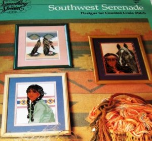 Southwest Seranade Cross Stitch Pattern 6 Designs, Indian Children, Snow Pots