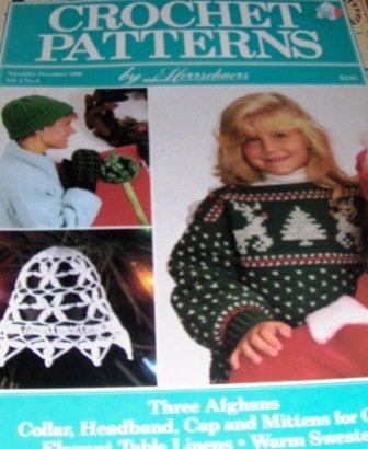 Herrschners Issue November December 1988 Crochet Patterns for Afghans, Cap, MIttens, and more!
