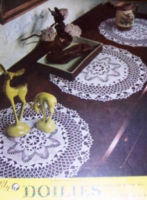 Doilies Zinnia Ruffled Filet Rose Vintage thread Crochet Pattern Lily Design book 67