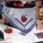 Cross Stitch Pattern Baked In an Apple Pie Leisure Arts Country Style for Pictures, Bread Cloth