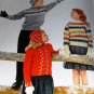 Columbia Minerva 740 Fair Isle Knitting Pattern child Scottish Plaid Sweater Socks, Hats