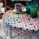 Annie's Crochet Newsletter No. 67 Flower Tablecloth Afghan Kitchen Towel Gardenia