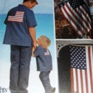 American Flag McCalls Sewing Pattern 7246 plus American flag aplliques both in two sizes
