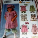 Toddler's Dress Bloomers Hat McCalls 7201 sizes 6 months to 4 years