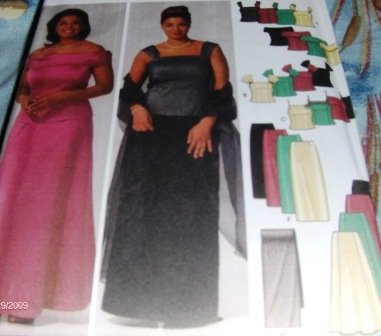 Plus size 2 Piece Gown Sewing Pattern for Queen Sizes 18-24 Simplicity 5924 Mother of the Bride