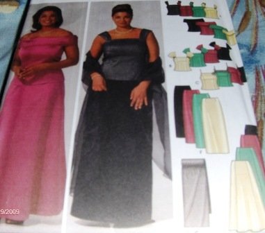 Simplicity 5924 Evening 2 Piece Gown Sewing Pattern for Queen Sizes 26 to 32 Mother of the Bride