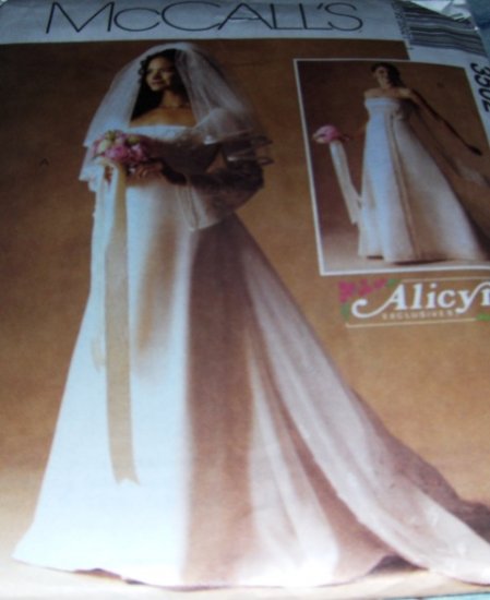 Sewing Pattern Bridal Gown and bridesmaid gown McCall's 3502 Size 12,14,16