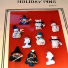 Holiday Pins Santa Snowman Witch Uncle Sam Christmas Tree Sewing Pattern by Connie Spurlock