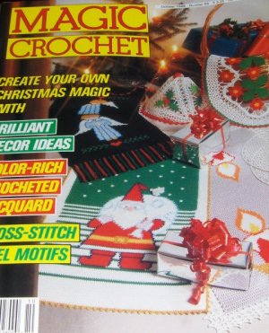 Vintage 80&apos;s Magic Crochet Pattern Magazine 56 Vintage Filet