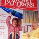 Aran Afghan Herrschners Magazine Crochet Patterns July August 1990 Edgings Baby Crayon Sweater
