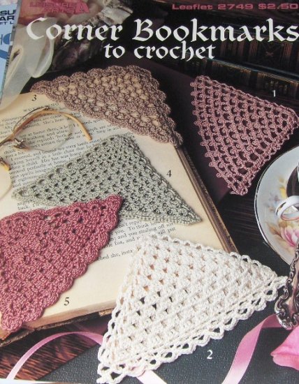 Crochet Pattern Corner Bookmarks to Crochet Leisure Arts 2749 Thread Crochet