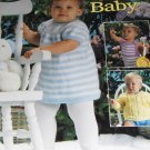 Knitting Pattern KNIT FOR BABY Leisure Arts 984 Infants knitted dress, sunsuit, fisherman sweater