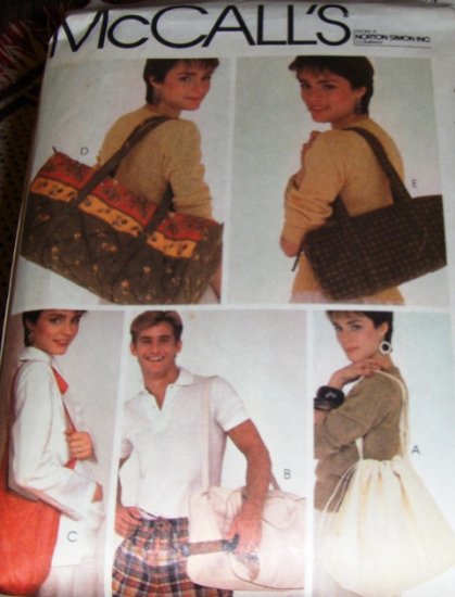 Sewing Pattern Large Bags Purses Carry-Alls Totes McCall's 8065