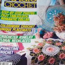 Magic Crochet Magazine Number 64 February '90 Crocheted Jewelry Floral Necklaces, Doilies