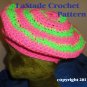 Glow in the Dark Bull's-eye Beret Hat Crochet Instructions LaStade-Designs PDF Pattern