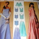 Sewing Pattern Prom Evening Gown Lined Tops and Skirts Size 12 14 16 McCall's 3571