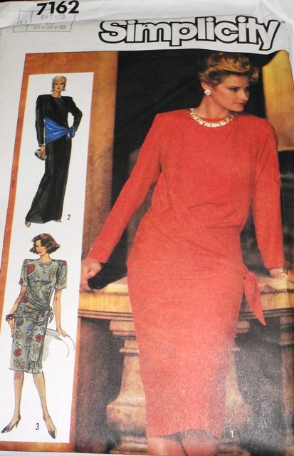 Simplicity 7162 Sewing Pattern Misses Jiffy Formal Cocktail Dress in two lengths size 6,8,10