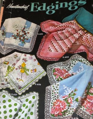Handkerchief Edgings Vintage Crochet Pattern Coats and Clark's Book 311