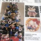 Country Critter Holiday Sewing Patterns McCalls Crafts 6664 Tree Skirt Ornamants Wreath Angel