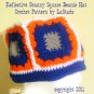 Beanie Hat PDF Crochet Pattern Reflective Granny Square Hat adult size extra large and large