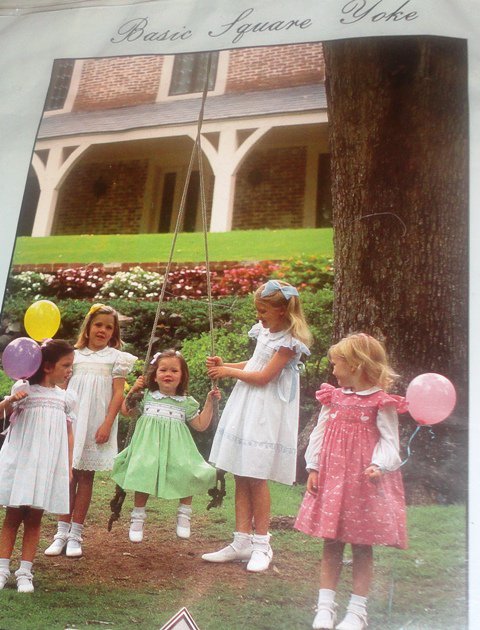 Basic Square Yoke Smocking Chery Williams Sewing Pattern 8 smocking plates some Little Memories