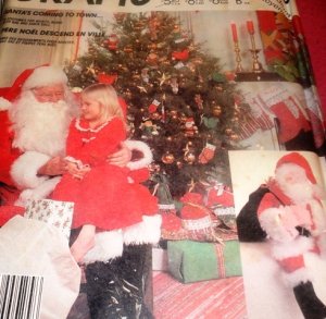 Santa Claus Outfit Costume Sewing Pattern Bag and Doll McCall's 2289 Chest Size 38" 40" Medium