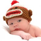 Sock Monkey Hat Crochet Pattern Instructions Baby Toddler Newborn Size to 2 years by LaStade