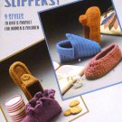 Leisure Arts Retro Slippers Pattern to knit and crochet Moccasins, After Ski Boots #356