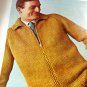 Retro Men's Classic Sweater and Vest 1960's Diamond Yarn Knitting Pattern