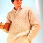 Retro Men's Classic Sweater and Vest 1960's Diamond Yarn Knitting Pattern