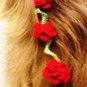 Flower Strings Hair Ornaments Crochet Pattern Instructions 6 flower and 4 stem designs