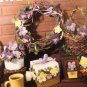 Plastic Canvas Pattern 1334 Pretty Pansies tissue cover, coasters, magnets, centerpiece