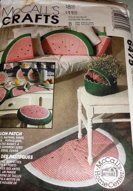 McCall's Crafts 6475 Watermelon Patch Sewing Pattern  Coaster, Pot holders, Napkins,