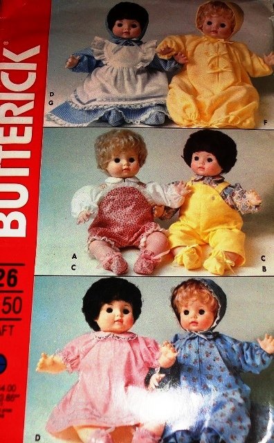 Butterick 226 Baby Doll Clothes UNCUT Sewing Pattern For 16 inch dolls