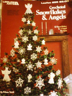 Christmas Angels Snowflakes Crochet Pattern Leisure Arts Leaflet 255
