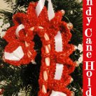 Beaded Candy Cane Holder Christmas Decoration PDF Crochet Instructions Pattern LaStade Designs