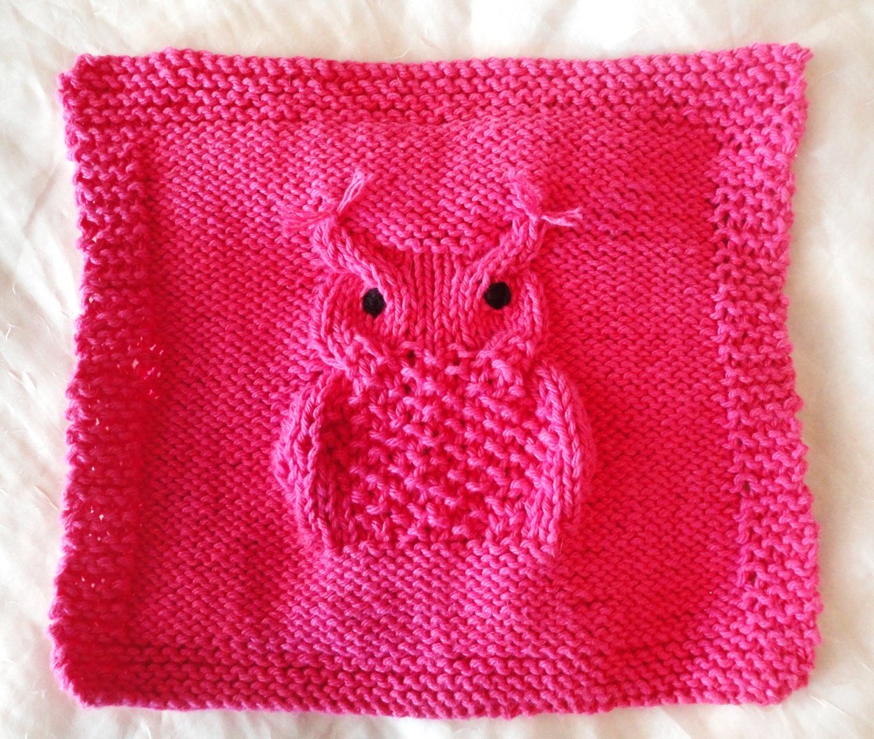 PDF Knitting Pattern Hootie Hoo Owl Dish Cloth by LaStade Designs