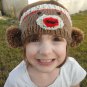 PDF Knitting Pattern Pom-Pom Animal Headwarmers Lion, Tiger Cat, Panda, Sock Monkey, Mouse